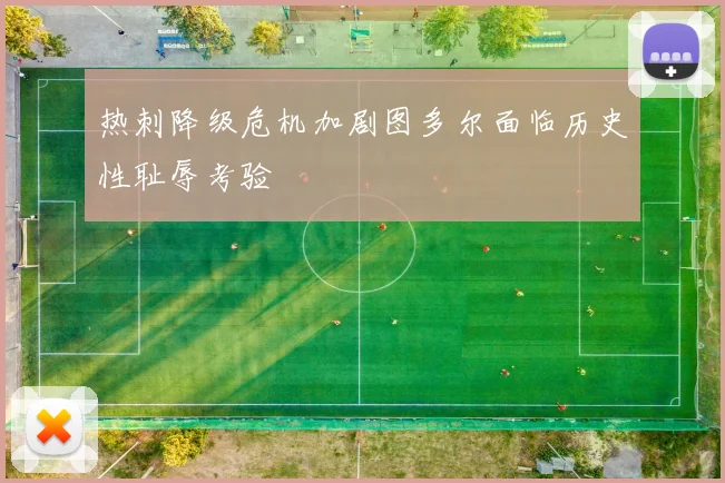 热刺降级危机加剧图多尔面临历史性耻辱考验